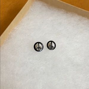 peace sign earrings